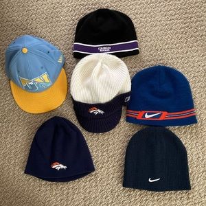 Hats! Nike NFL Nuggets Broncos Rockies beanies EUC